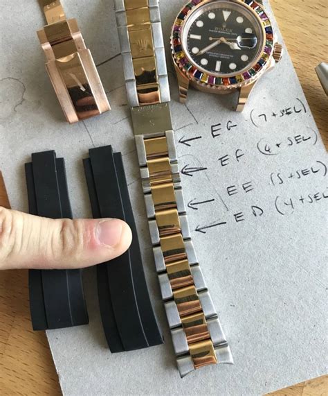 adjusting band fake rolex|rolex oysterflex strap size chart.